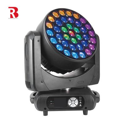 China 37 * 15W LED de alto brillo RGBW 4 en 1 lavado Luz de cabeza móvil para concierto de fiesta en venta