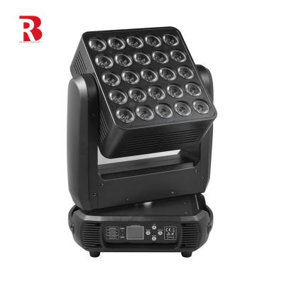 China 12W CREE RGBW Moving Head Stage Light 5*5 Matrix DMX Moving Head met snelle positionering Te koop