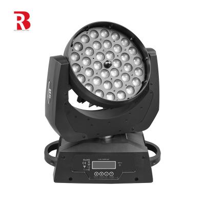 中国 380 WATT LED WASH 移動頭 36*10W RGBW ステージライト 商業用ディスプレイ 販売のため