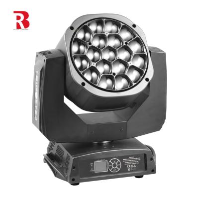 Cina DMX LED Moving Head ZOOM And Rotation 19pcs 15W 4 In 1 Beeye Stage Light in vendita