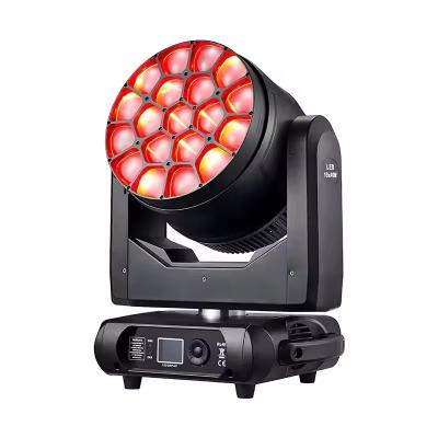 China RGBW 4in1 DMX512 LED de lavado 19pcs 15W Luz de escenario de cabeza móvil para concierto de bodas en venta