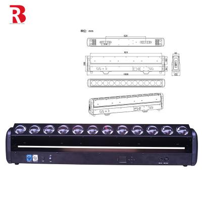 China Indoor LED Pixel Beam Bar 12pcs 30W RGBWW 4-In-1 LED Wasstadiumlicht Voor Club Te koop