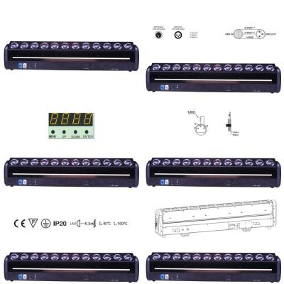 China Luzes de escenario láser de haz de cabeza móvil 12x30W 4-en-1 RGBW LED Bar de haz para evento en venta