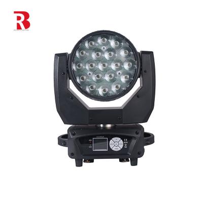 Cina 19*15W RGBW 4in1 LED Beam Wash LED Funzione Zoom Moving Head Stage Light in vendita