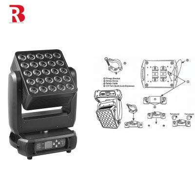 China RGBW Moving Head Stage Light 5*5 Matrix DMX Moving Head Te koop