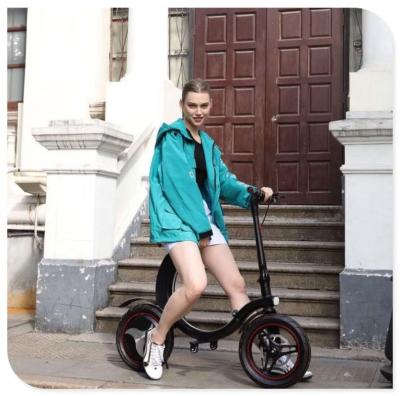 China New 350W mini aluminum Japanese folding electric bike with basket for sale