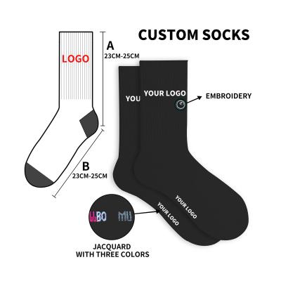 China QUICK DRY Crew Socks Custom Worm Logo Black Cotton Soft Terry Cushion for sale