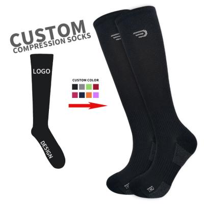 China New Design Best Quality OEM Compression Sports Socks QUICK DRY Custom Logo Low Moq Compression Socks for sale