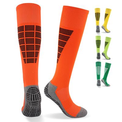 China QUICK DRY Men Women Knee High Sport Football Soccer Socks Long With Anti Slip Grips for sale