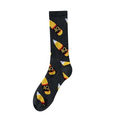 China New Style Breathable Custom Embroidered Vivid Logo Jacquard Color Cotton Sock OEM Compression Sport Socks Basketball for sale