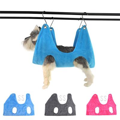 China Durable Pet Dog Grooming Hammock Nail Hammock Viable Trimming Dog Stand For Grooming With Tools for sale