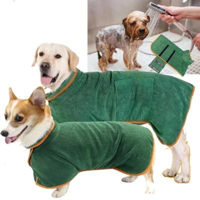 China Viable Dog Drying Coat Robe Towel Dog Bathrobe Absorb Moisture And Dry Pet Puppy Terry Cloth Quickly Bathing Accessories for sale