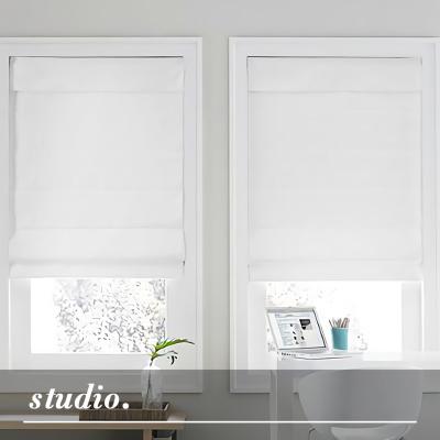 China Shade System KBM Shades Modern Finish Gray Roman Tuya Motorized Roman Roller For Rope String Roman Shades for sale