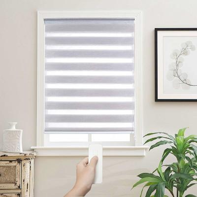 China Custom Minimalist Zebra Shade Custom Roller Blinds Smart Auto Day Night Wholesale Window Shades for sale