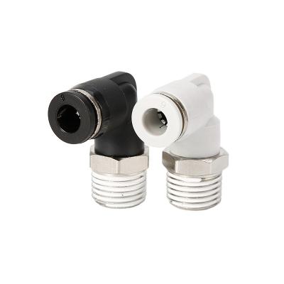 China Factory Plastic Pneumatic Fitting Plastic Quick Connect Fitting L Type Fitting for sale