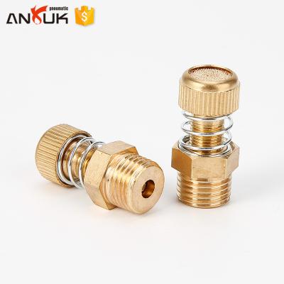 China Factory BESLD Series Brass Muffler Quick Exhaust Pneumatic Muffler Exhaust Air Muffler With Flow Regulator for sale