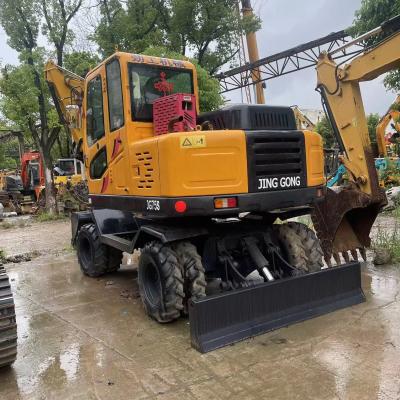 China tweedehands graafmachine Jingong 6T Wielgraafmachine Digger JG75S gebruikte graafmachine goede staat JG75S ORIGINAL DESIGN MINI EXCAVATOR Te koop