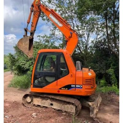 China 80 Doosan mini excavadora de segunda mano Corea DH80 de alto rendimiento en venta