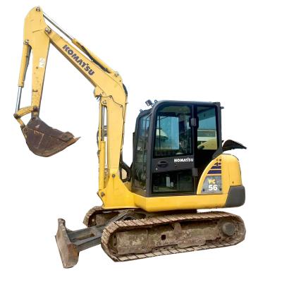 China Crawler Gebruikte Komatsu Graafmachine PC56-7 Oude 5 Ton Mini Graafmachine Te koop