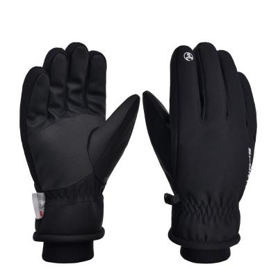 China Arctic Thinsulate .PU Suppliers China Best Selling Black Ski Gloves Leather Winter Waterproof Plush Fleece Products Thermal for sale