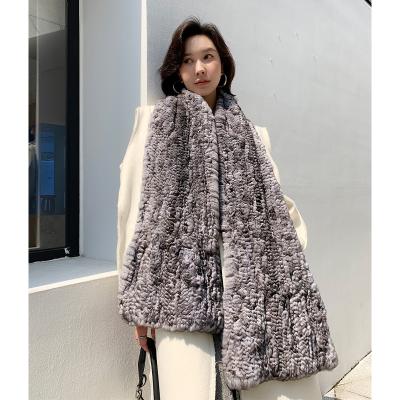 China Factory Direct Wholesale Comfortable Fur Scarf Women's Long Fur Scarf Cape Fluffy Collar Women's Fur Scarf for sale