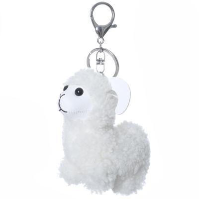 China High Quality Fleece White Sheep Shaped Realistic Custom Realistic Cute Animal Fur Accessories Key Chains for sale