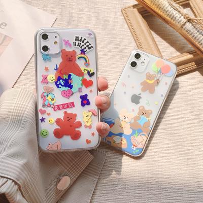 China Anti-fall cartoon phone case for iphone 11 creativity design cartoon phone case for iphone 12 pro TPU max phone case for sale