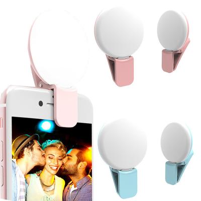 China Convenient Direct Manufacturer USB Rechargeable Clip On Mini Portable Pocket Selfie Fill Ring Light for sale