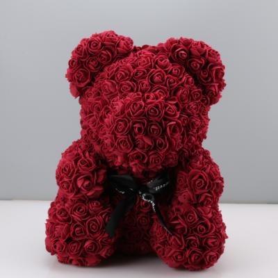 China PE Foam Hot Sale Roses Teddy Bear Fashion Christmas Gifts Giving Roses Flower Bear for sale