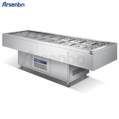 China Commercial Refrigerated Sandwich Prep Table Single-Temperature Stainless Steel Cooler Refrigerator for sale