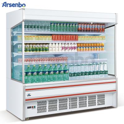 China Double-temperature Commercial Supermarket Open Front Cold Drink Fridge Showcase Refrigerator Freezer for sale