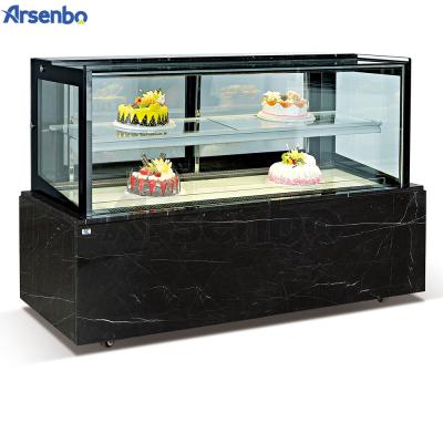 China Commercial Vertical Double-temperature Display Refrigerator Japanese Cake Chiller Showcase for sale