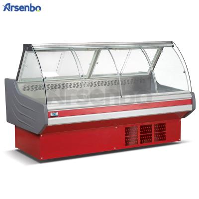 China Double-temperature supermarket meat display deli vegetables display cooler with factory price for sale