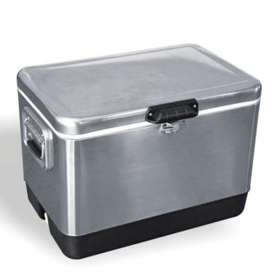 China Sustainable Good Quality 51L Stainless Steel Ice Cooler 54QT Cooler for sale