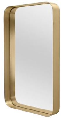 China Norhs modern innovative designed bronze plated metal frame hanging mirror recessed for bathroom vanity. for sale