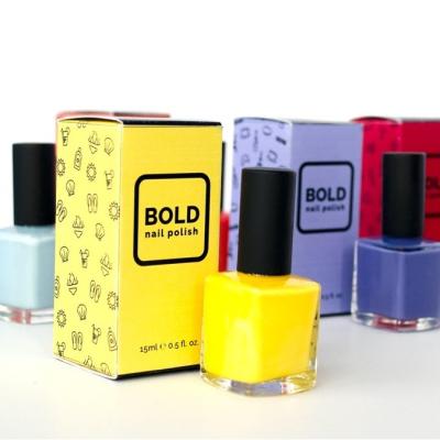 China Offset Printing Biodegradable Hot Custom Gel Nail Polish Box for sale