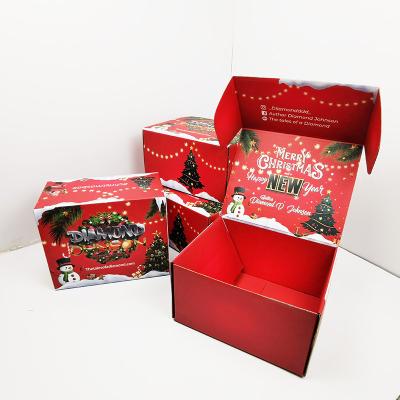 China Recyclable Paper Boxes Craft Package Christmas Candy Chocolate Hand Soap Exquisite Small Folding Gift Box for sale