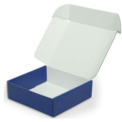 China Recycled Materials OEM Logo Navy Blue Custom Recycled Ad Boxes for sale