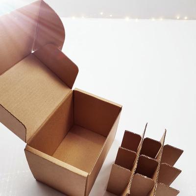 China Recycled Materials Custom Eco Kraft Brown Package Insert Corrugated Cardboard Boxes For Nail Polish Tubes Perfume Bottles Lipstick for sale