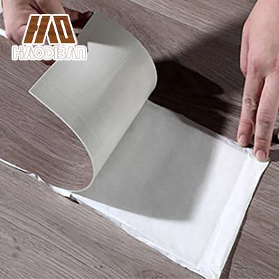 China Gently Underfoot Haodiban Use Luxury Vinyl Flooring Sticker Sheet LVT Tile 152*914mm Indoor Self Adhesive Flooring For Mall Store for sale