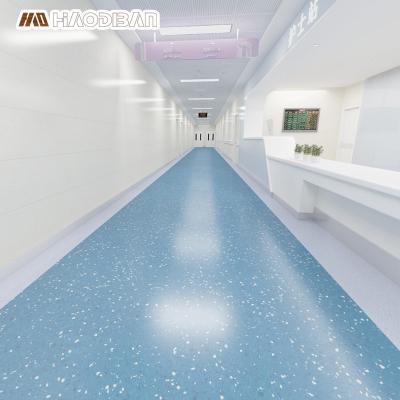 China Scratch Resistance Factory Wholesale Price Anti Bacteria Homogeneous PVC Roll Vinyl Flooring For Hospital School Entertainment Area for sale