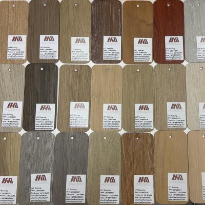 China Free Sample 4mm Contemporary Wood Grain Sheet Flooring Click Lock LVT SPC Self Adhesive Dry Back PVC Vinyl Flooring for sale