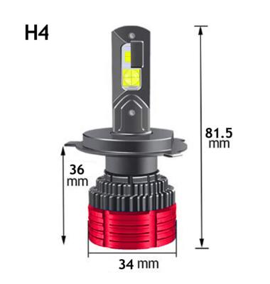 China Aviation Aluminum+Copper Strip MACAR High Power 50W 8000Lm Led Light H7 H11 H3 9005 9006 9007 H13 H4 Auto Led Headlight Bulb for sale