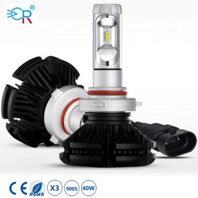 China MACAR aviation aluminum high quality auto parts led car light 12v led 9005 headlight 9006 x3 led headlight for sale