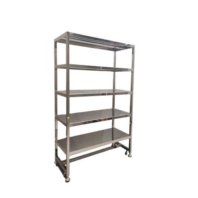 China Industrial 4 Tier Stainless Steel Shelf Storage For Library for sale