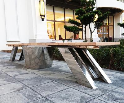 China Modern Outdoor Shaped Stainless Steel Bench Chair for sale