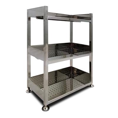 China Industrial tri-level rack / tri-level shelf for cleanrooms and labs for sale