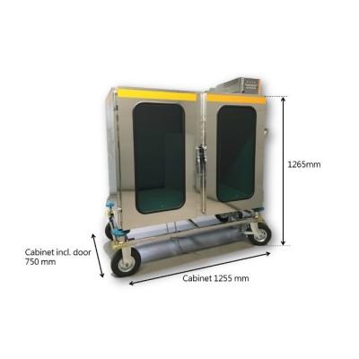 China Industrial Movable Nitrogen Cabinet Shockproof Trolley Cart for sale