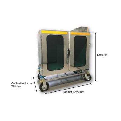 China N2-02 Metal Nitrogen Cabinet Shockproof Trolley with 360 Rotating Wheels for sale