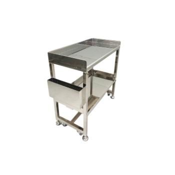 China Adjustable Feet With Wheel 304 Stainless Steel Movable Worktable With Wheels For Warehouse for sale